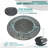 Meetwarm Outdoor 61" Round Patio Dining Table With Detachable Lazy Susan, All Weather Cast Aluminum Large Patio Furniture Table Set For 8 Seat With Rotating Tray, Umbrella Hole, Dark Bronze
