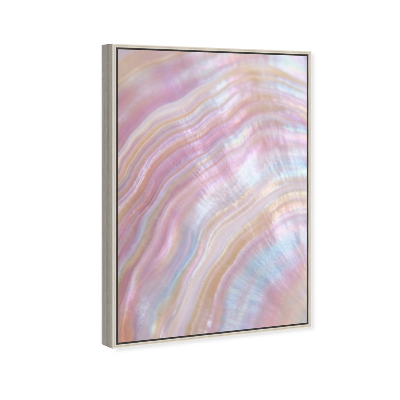 Blush Seashell Print by Oliver Gal, 16"H x 11"W, Silver Floater Frame