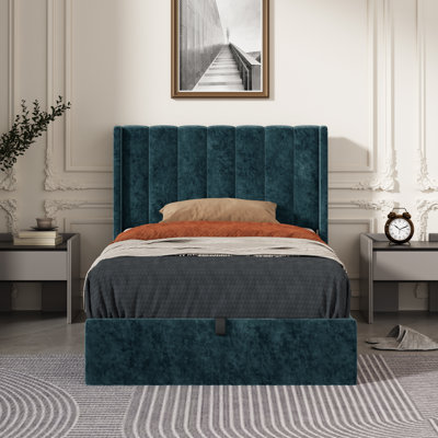 Daizia Lift Up Storage Platform Bed with Winback Headboard