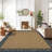 Floral Bordered Machine Washable Rug with Non-Slip Backing Non-Shedding Foldable Soft Low Pile Indoor Carpet-480044355