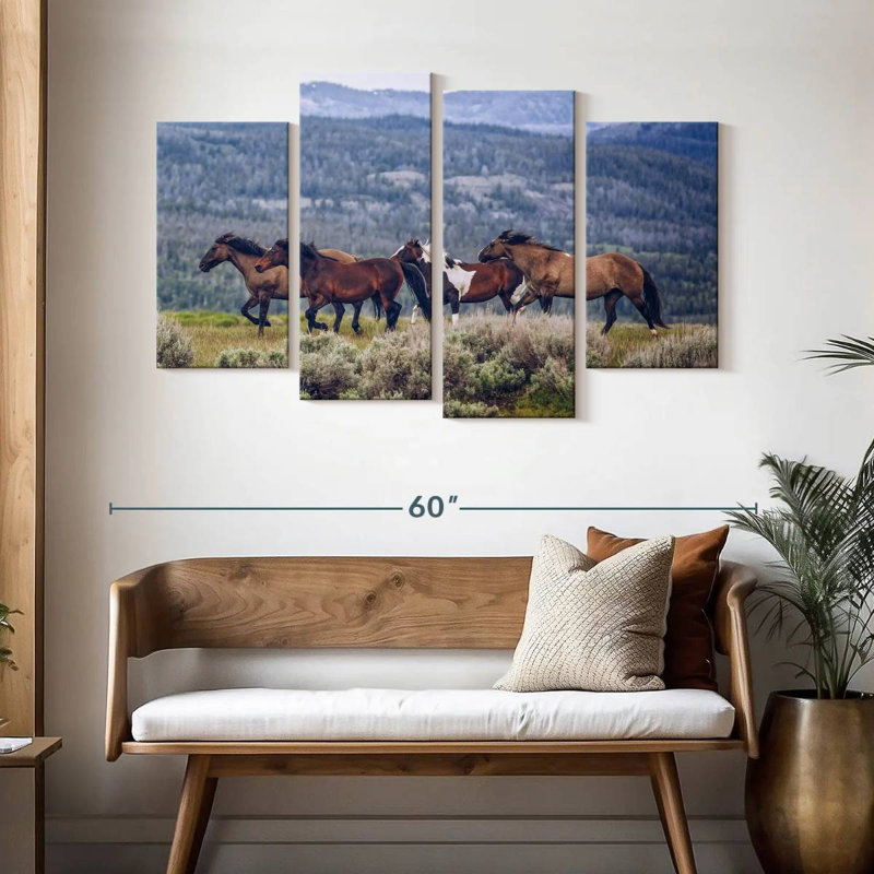 Brampt Mountain Horses, 32" H x 52" W