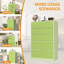 Commode 5 tiroirs avec coin rond vert