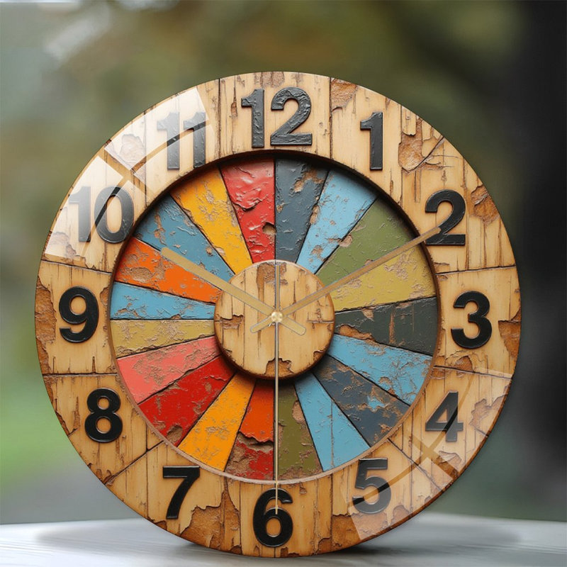 Horloge murale rétro vintage 12 po