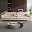 Canapé modulaire kaki en cuir véritable-971122804