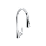 Gotham Pull Down Single Handle Kitchen Faucet With Accessories