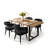 Modern 5-Piece Dining Set With 59" Rectangular Table And 4 Upholstered Arm Chairs-1474395253