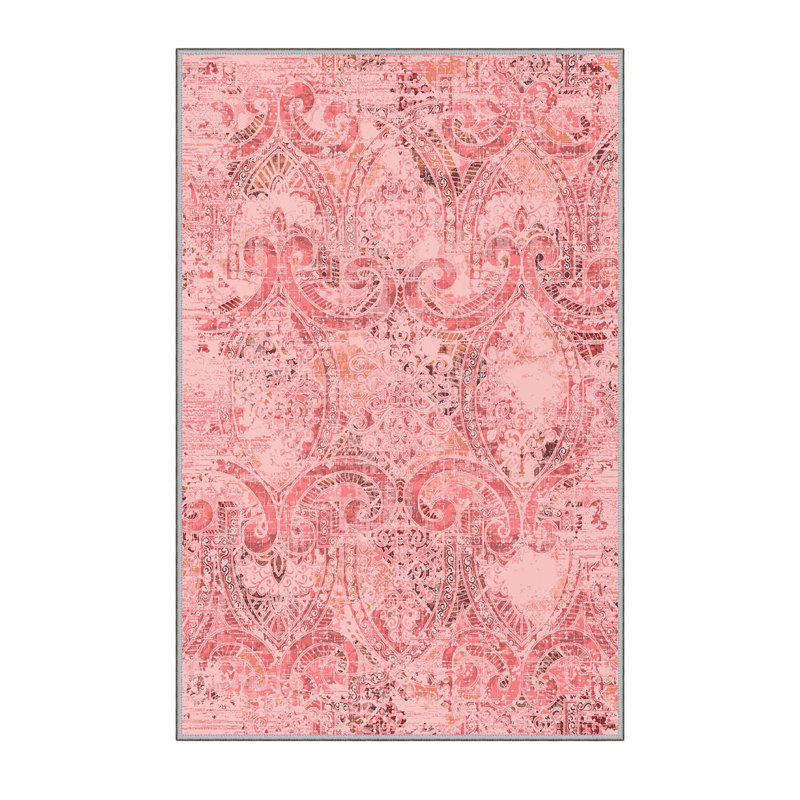 Stylish Hall Carpet 2.6 x 4.9 Feet, 100% Polyester with 8 mm Pile Height | Antibacterial, Non-Slip PVC Felt Dot Underside | Machine Washable, 3D Digital Printing | Perfect for Home Entryways & Living Spaces