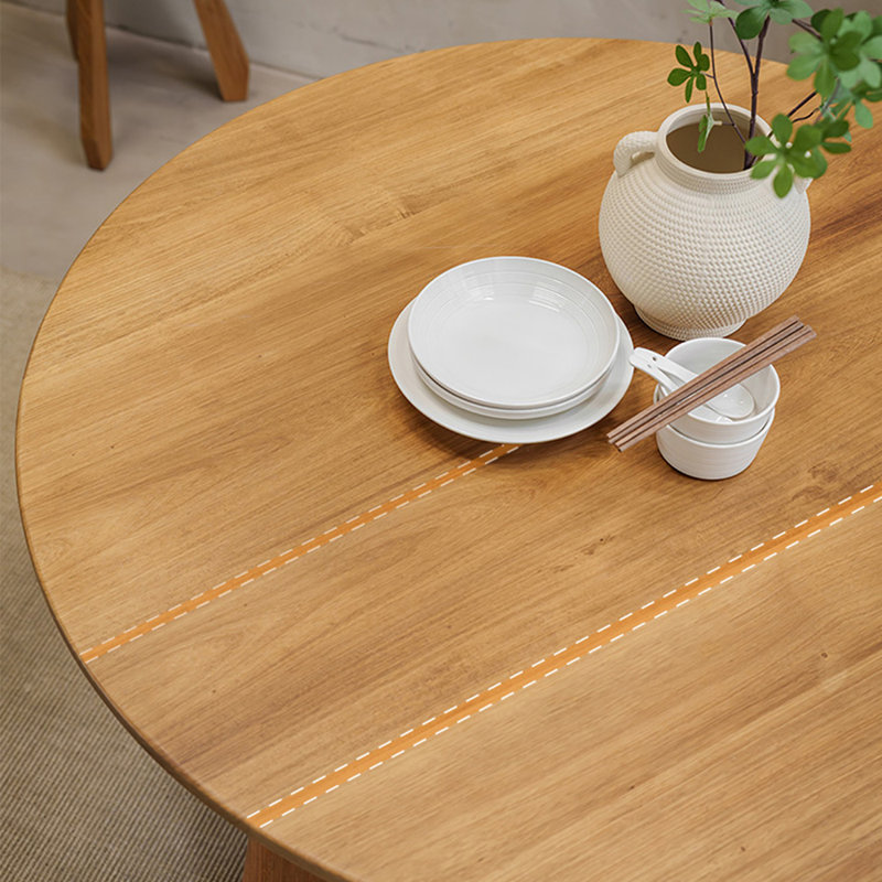 Table de salle à manger simple en bois massif, H 29,5 po x L 59 po x l 59 po