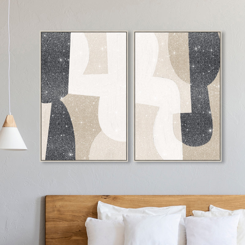 El Modernista Set Set by Oliver Gal, 25"H x 37"W, Silver Floater Frame