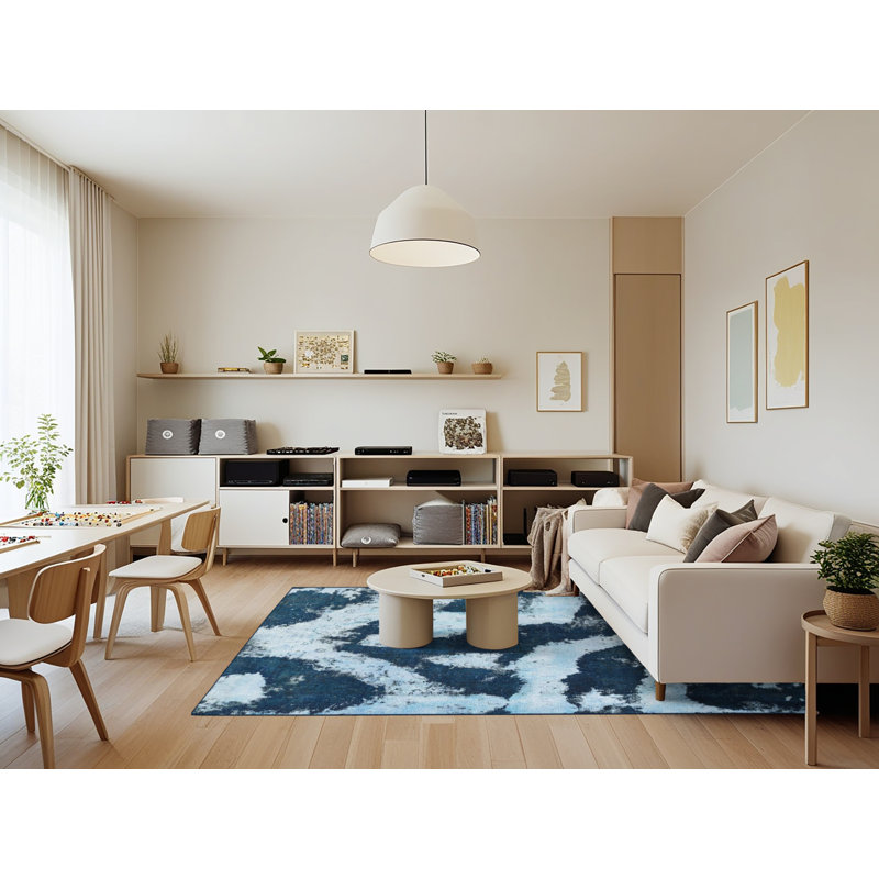 Abstract Indoor Rug, Rectangle 7' x 9'