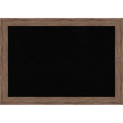 Pia Medium Brown Framed Corkboard, Black Cork Bulletin Board, Organization Board, Pin Board