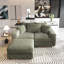 Canapé 82,7 po en velours côtelé 82,7 po, canapé-lit rembourré moderne et confortable, sièges profonds avec coussins moelleux et 1 repose-pieds, fauteuil convertible-852384995
