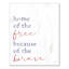 Home of the Free due of the Brave - reproduction d'art sur toile tendue