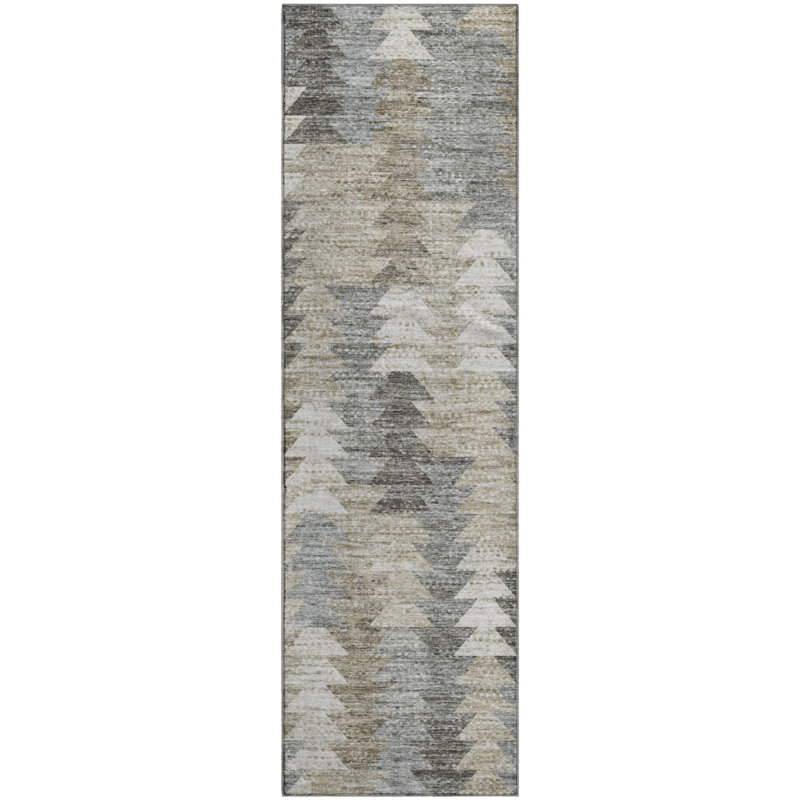 Premium Machine Washable Cerrito Taupe Rug, Runner 2'3" x 7'6"