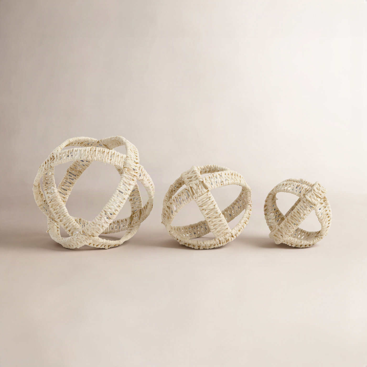 Nick 3-Piece Sculpture, Cream
