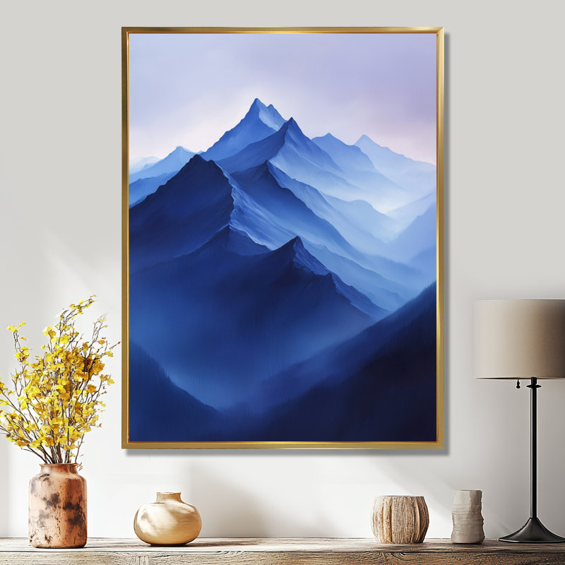 Graycelynn Alaska Snow Capped Summit at Twilight I - Alaska, reproduction d'art sur toile encadrée, H 20 po x l 12 po, Doré