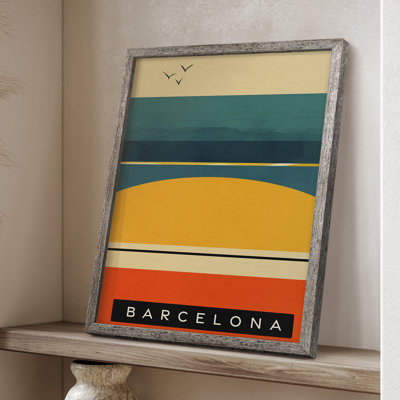 «Summer Abroad II», reproduction encadrée - bois massif