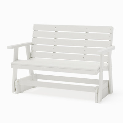  Amish Made Signature 5 Foot Poly Composite Porch Glider - Bright White