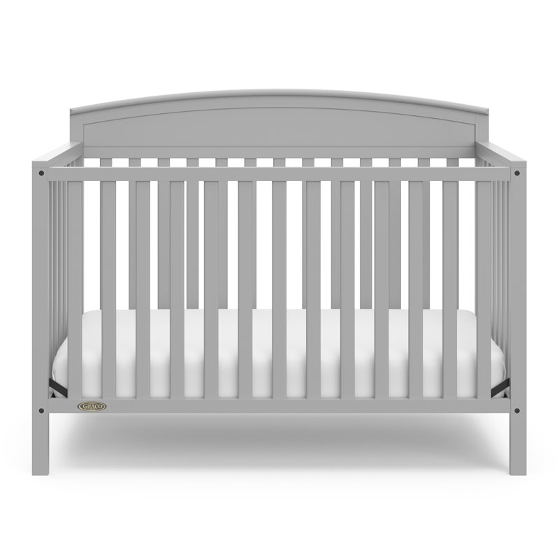Lit de bébé convertible 5-en-1 Benton, Galet, Lit de bébé + matelas + protecteur