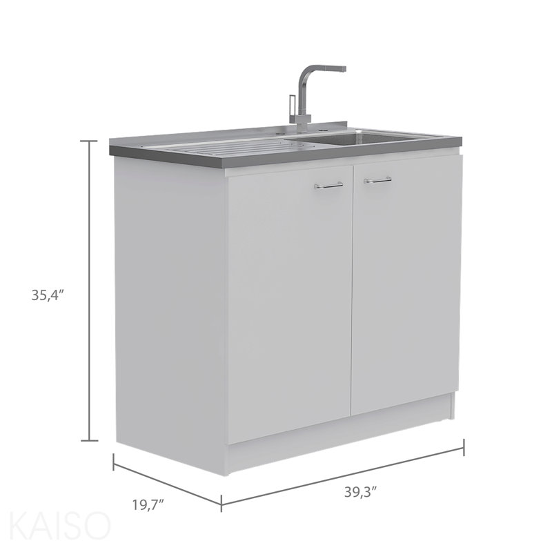 2-Door Rectangle  Utility Sink And Cabinet