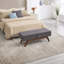 Tissu en laine Teddy, banc de pieds en bois massif, tabouret de lit avec fonction de rangement-649179746
