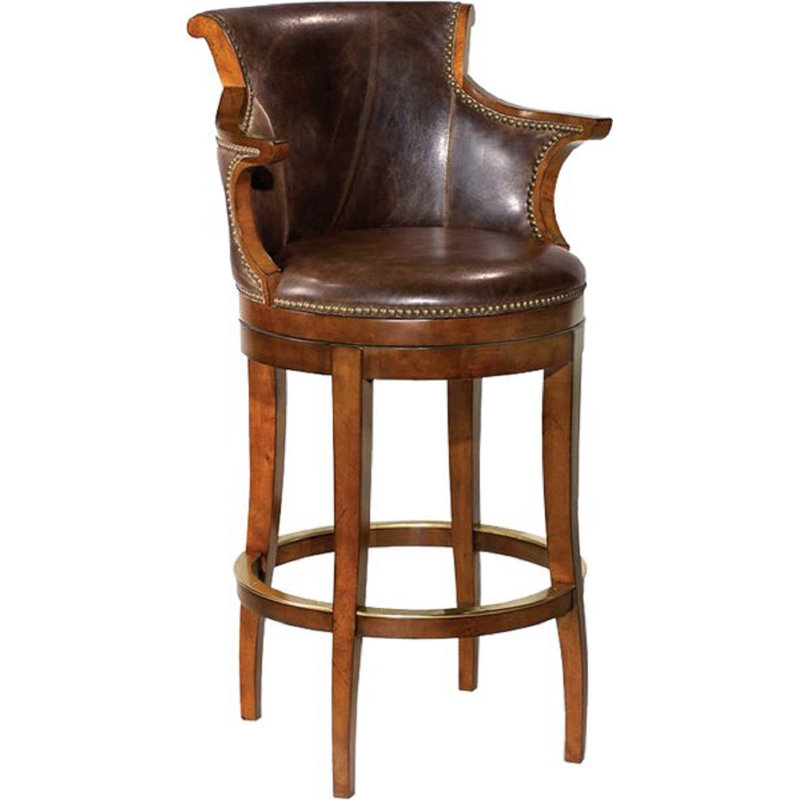Mackenzie Swivel Bar & Counter Stool, Bar Stool (30.5" Seat Height), Bordeaux