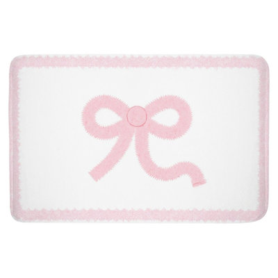 Tapis rose pour salle de bain Bowknot rose, 16 x 24
