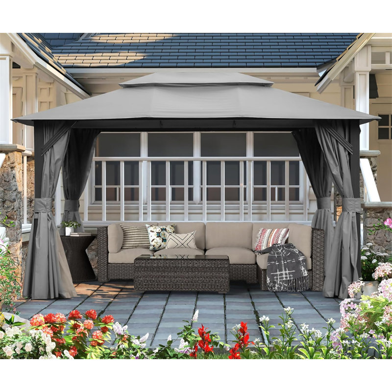 Pavillon de jardin extérieur 10 pi x 13 pi pour patio