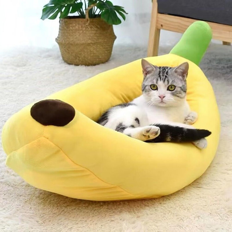Matelas de banane relaxant pour chien et chat, L 33,46 po x l 21,65 po