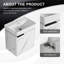 Meuble-lavabo mural 20 po avec lavabo en céramique, armoire de rangement avec portes