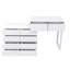 10-Drawer Extended Desktop Without Handles White Makeup Dressing Table Cabinet