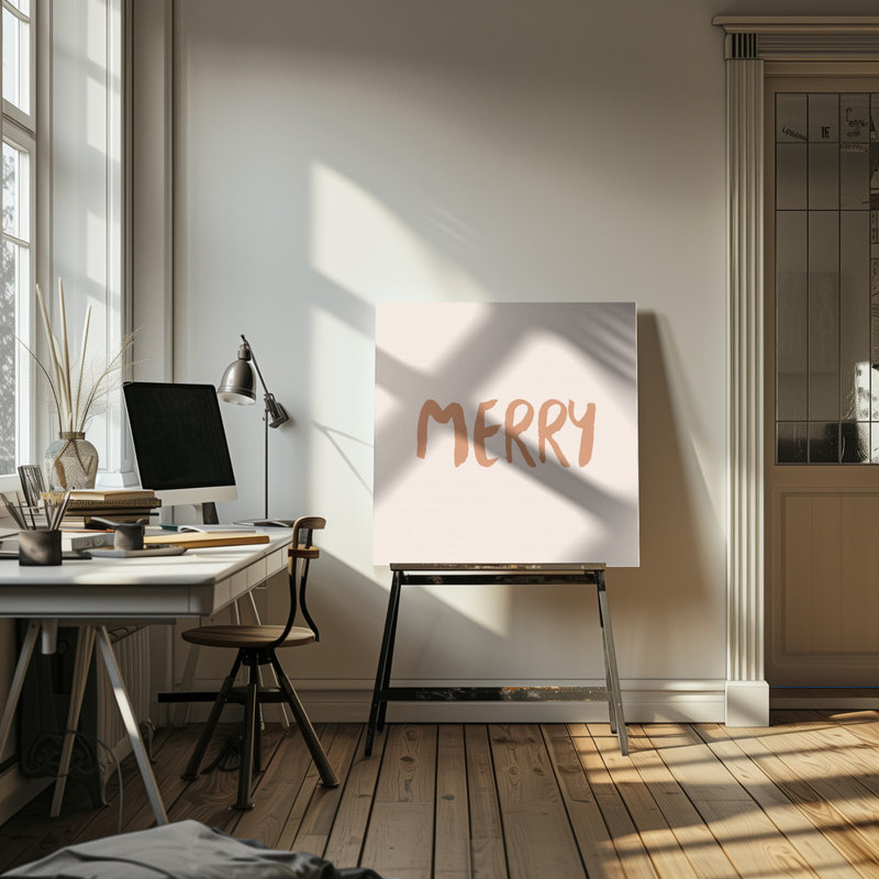 "Merry", art mural sur toile tendue, H 24 po x l 24 po