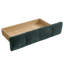 Grand lit plateforme tapissier en chenille sans sommier par RIDGEPOLE, gris foncé-1023005257