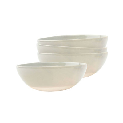 Canvas Home Shell Bisque Porcelain Cereal Bowl 24oz