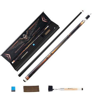 Queue de billard, 1 bâton de billard, 58 pouces et 19 oz billard de billard en bois d'érable canadien avec embout multicouche et anneau de connexion en ABS, baguettes de billard pour table de billard professionnelle, bar, maison, bureau