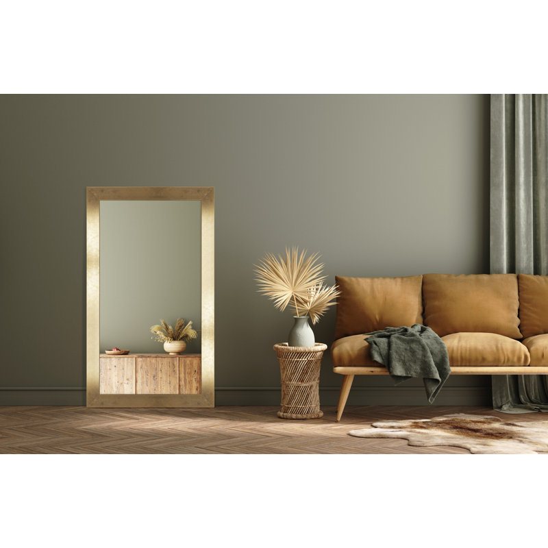 Edmondson Plastic Flat Leaning Mirror, 83cm H x 63cm W, Gold
