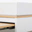Table de salle à manger extensible avec plateau pliable, table de bar avec tiroirs et prise de courant, îlot de cuisine avec roulettes et crochets, buffet pour la cuisine et la salle à manger (noir et blanc marbré)-348923606