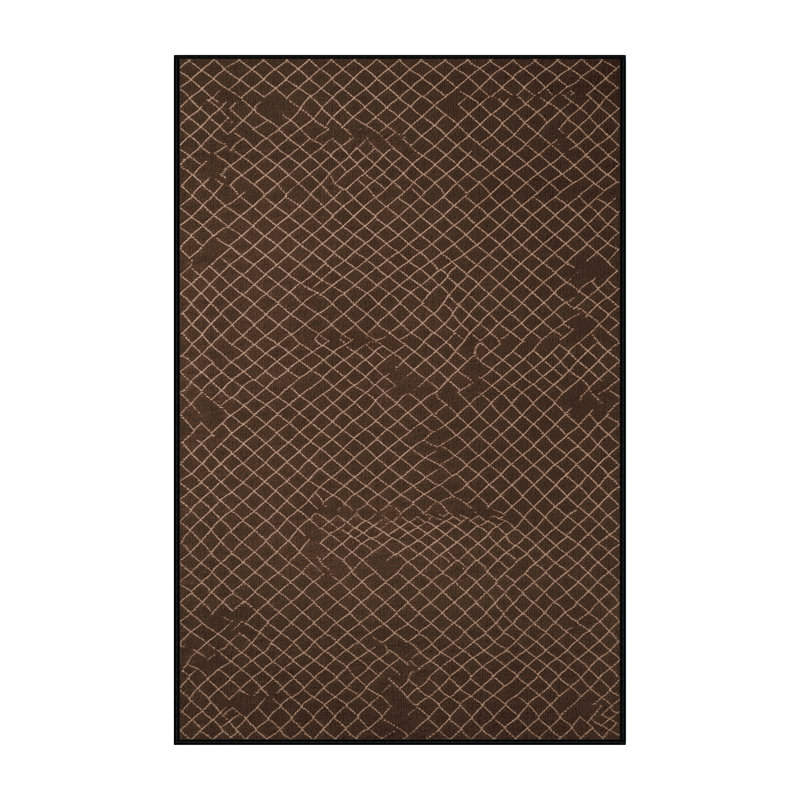 Tapis noir en treillis lavable à la machine, Rectangulaire 2 pi x 3 pi