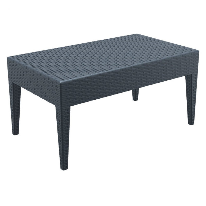 Edwin Rectangular Coffee Table, Dark Gray