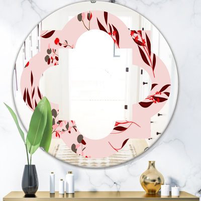 Quatrefoil Glam Frameless Wall Mirror