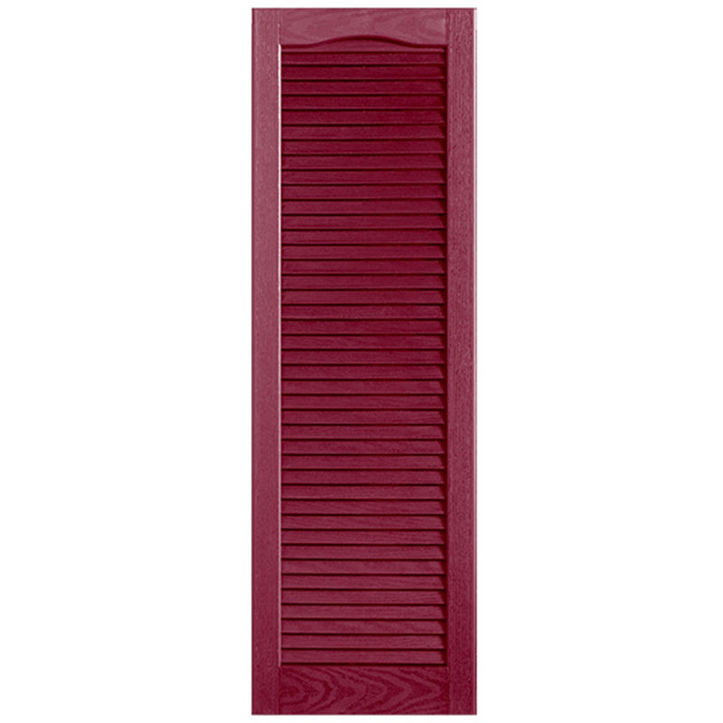 Paire de volets à persiennes cathédrale style pleine longueur ouverts, Baie, 12 po, 27"