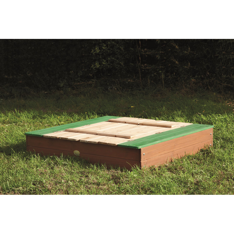 AXI Ella 120cm x 20cm Solid Wood Square Sandbox with Cover