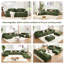 Upholstered Armless Chair With Ottoman Frameless Lounger Modular Chaise Compression-1579327365