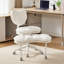 Fauteuil de méditation moderne plus avec pattes croisées, roues et tabouret réglable