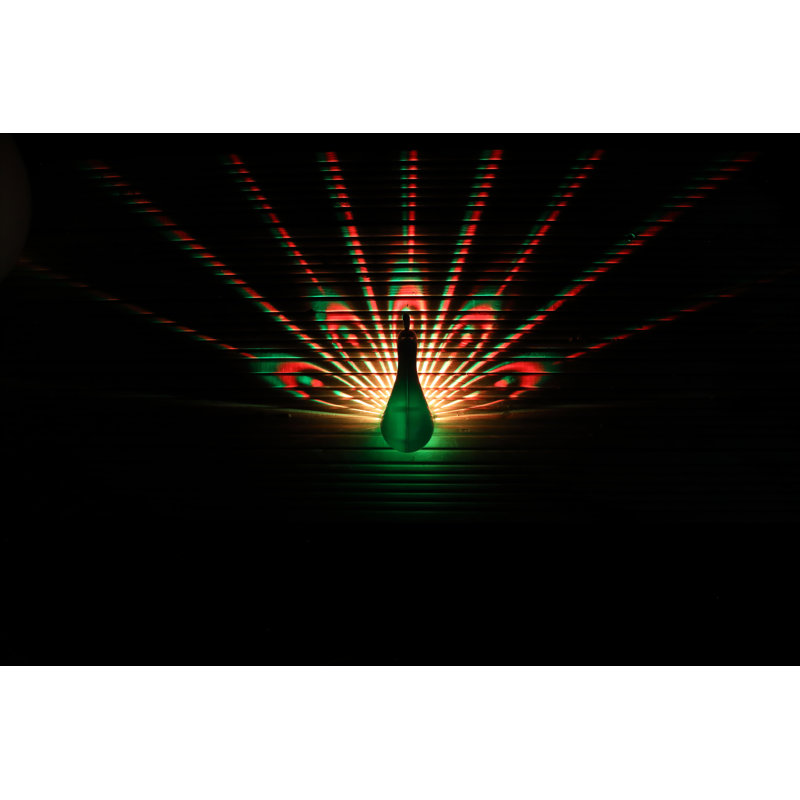 Noma Outdoor Percy Peacock Wall Light, Multicolour, Battery Operated with Timer