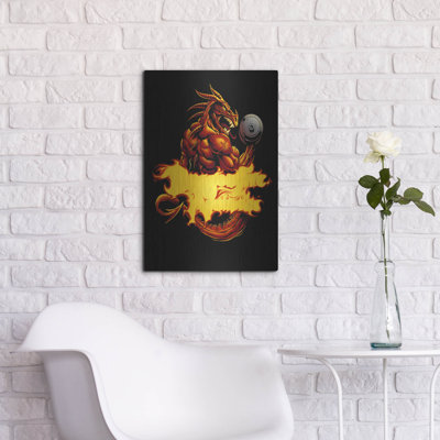 Art mural en métal Trinx «Dragonfire Logo Fire» par Flyland Designs