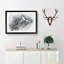 Snow Covered Mountain in India in Abstract - Picture Frame Graphic Art Print-55725833-55725831