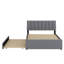 Lit plateforme tapissier avec lit gigogne-1623456792