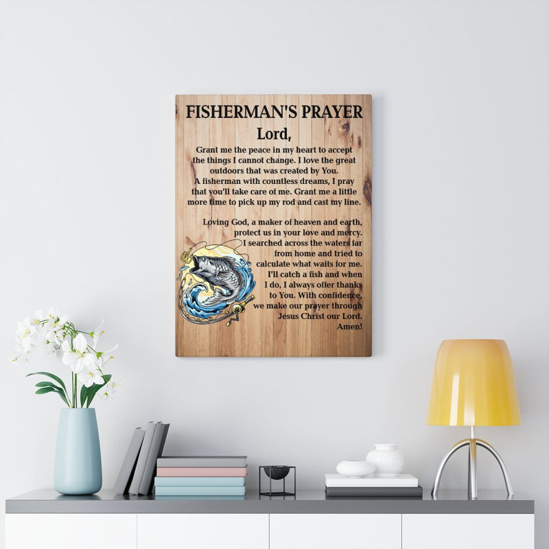 Pêches de pêche, toile Catholique_304836, H 16 po x l 12 po x P 1,25 po