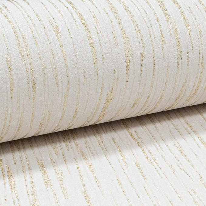 Caven White Glitter Textured Wallpaper 10m x 53cm Roll